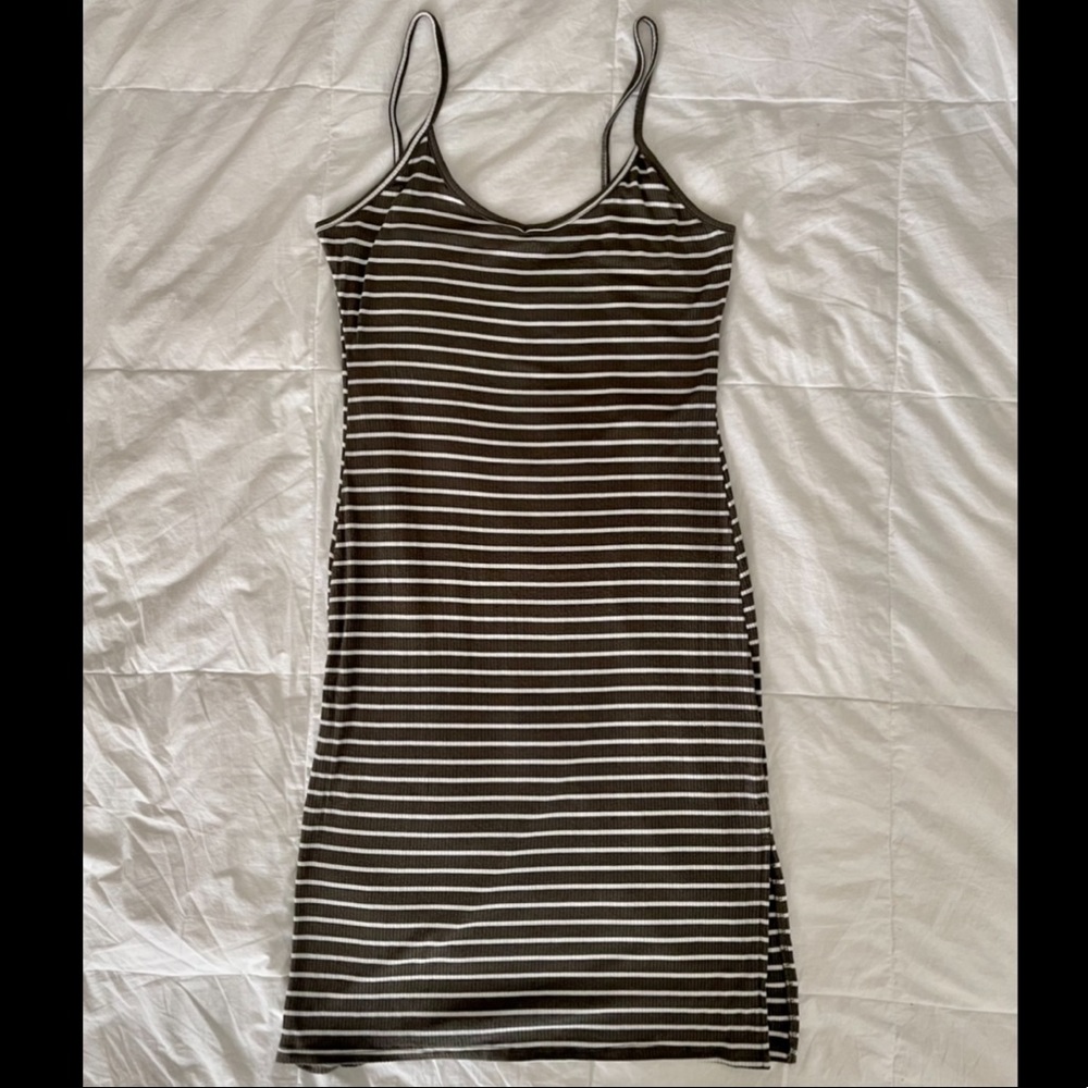 Ribbed striped tank dress size L